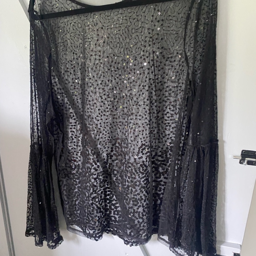 Sequin sheer top size 14